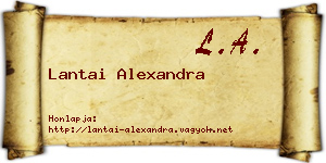 Lantai Alexandra névjegykártya